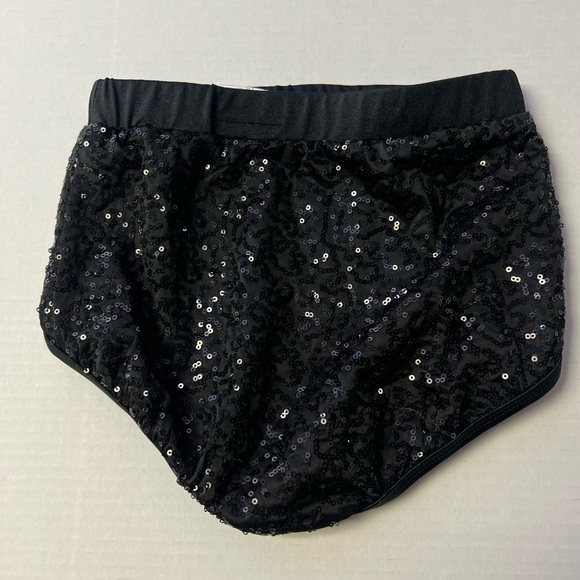 Weissman Balera Sequin Performance Dance Briefs Black NEW Size Medium Child - Picture 6 of 8